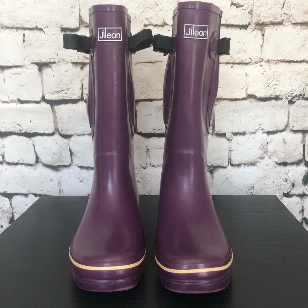 Jileon Purple Rain Boots (extra wide calf)